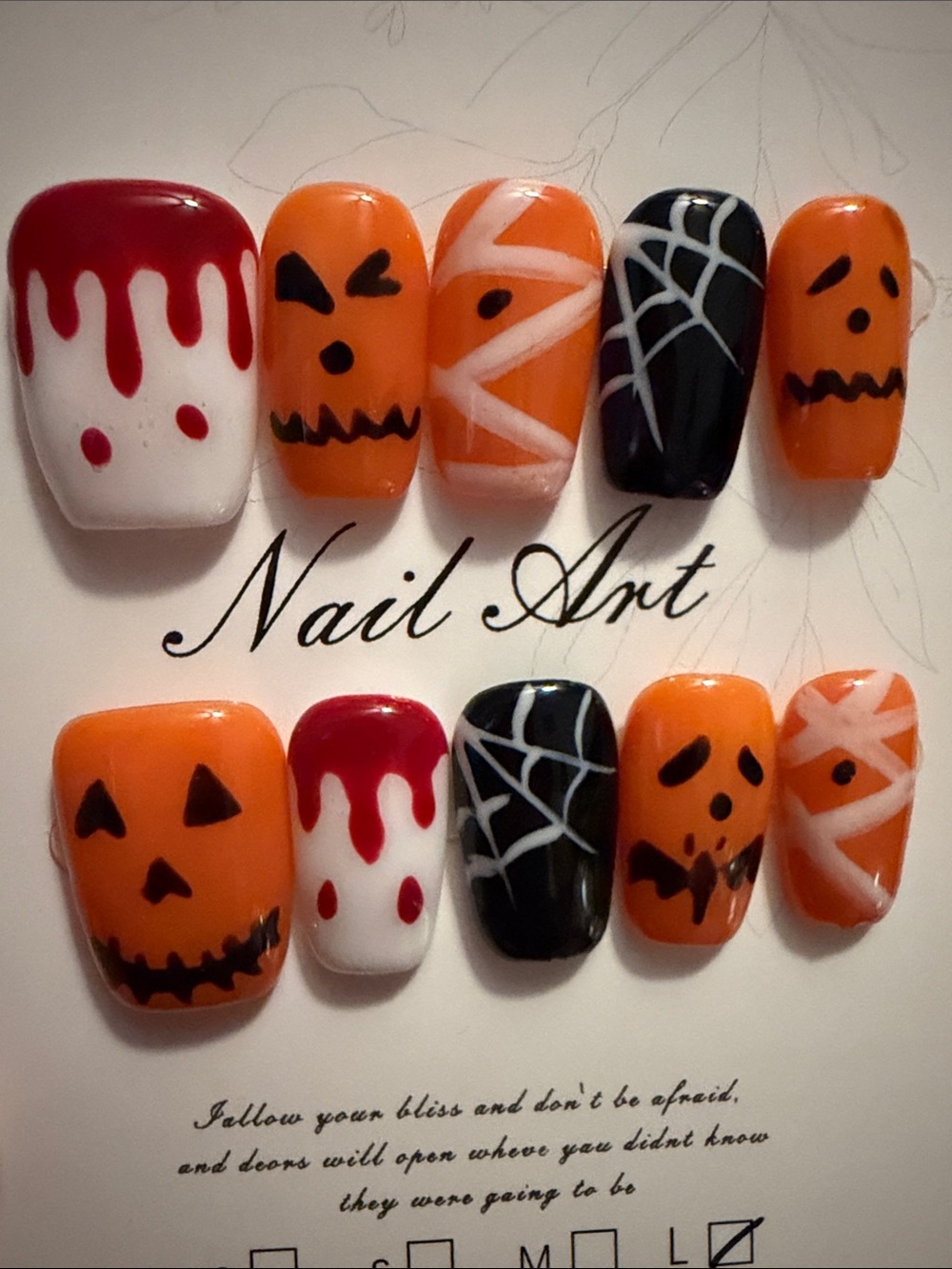 Halloween handmade acrylic Orange & Black Costume Set